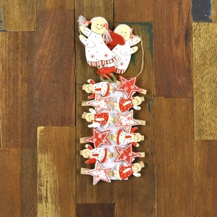 CHRISTMAS DECORATION CLOTHES LINE (6st.)