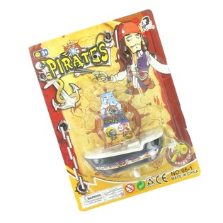 Wind-up Pirate Boat on Card (12 pcs)