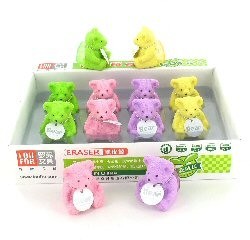 BEAR ERASER WITH BUILT-IN PENCIL SHARPENER (20 pcs.)