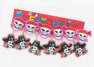 GLITTER PIRATE KEYCHAIN (12 pcs.)
