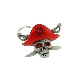 PIRATE SKULL KEYCHAIN (24 pcs.)