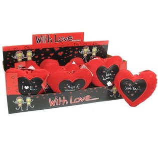 Plush Hearts in Display (18 pcs)