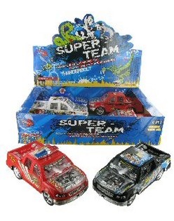 Friction Pick-Up Truck with Light & Sound (6 pcs)