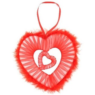 Decorative Heart Red (Set of 2)