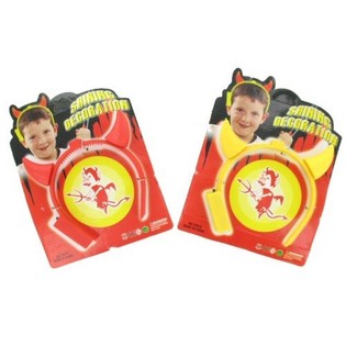 Flashing LED Devil Horns Headband (6 pcs)
