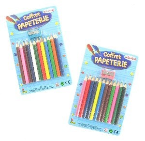 Pencils and Pencil Sharpener on Card (12-Pack)