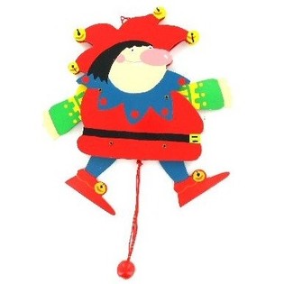 WOODEN JUMPING JACK - HARLEQUIN (6 pcs.)