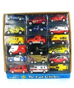 Die-Cast Metal Toy Cars in Display (36 pcs)