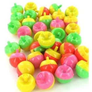 SMALL ROUND SPINNING TOPS (31 pcs)