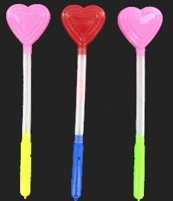 LED Glow Wand - Heart Model (10 pcs)