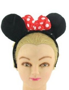 Mouse Ears Headband with Bow (12 pcs.)