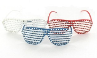 Shutter Shades Glasses with Bling Bling (10 pcs)