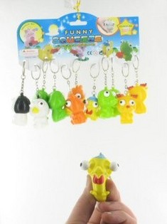 Popping Eye Animal Keyrings (12 pcs.)