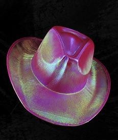 GLITTER COWBOY HAT - PINK (6 pcs.)