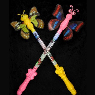 LED Glow Wand Butterfly 43cm (12 pcs)