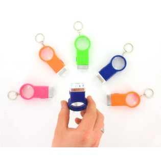 KEYRING FLASHLIGHT - MAGNIFYING GLASS MODEL (50 pcs)