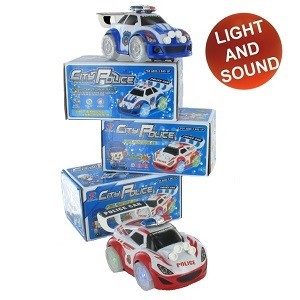 Bump & Go Police Race Car (2 pcs)