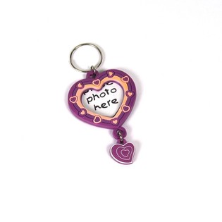 Heart Photo Keychain - Purple (34 pcs.)