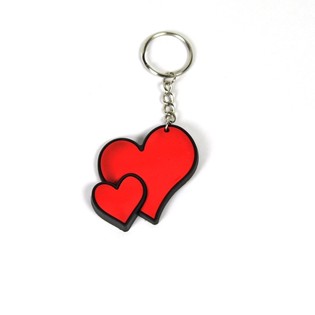 Double Heart Keyring (12 pcs.)