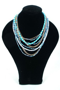 Ibiza Look Necklace Blue (1 pc)