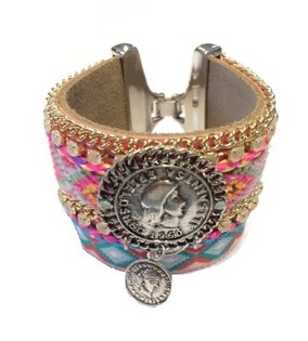 Luxury Ibiza Style Bracelet Multicolor Coins (1 pc)