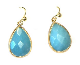 Earrings Blue/Gold (1 pc)