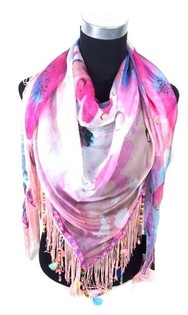 Ibiza Style Flower Scarf Pink | Fashion Accessories