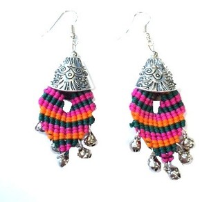 Ibiza Style Earrings with Bells (1 pc)