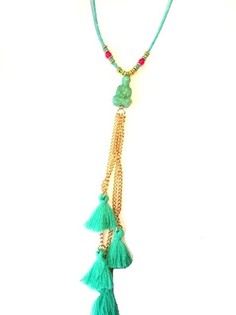 Ibiza Style Necklace Turquoise with Buddha (1 pc)