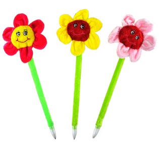 PLUSH FLOWERS PEN (12st).
