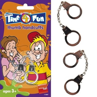 SMIFFY'S FINGER HANDCUFFS ON CARD (12 pcs)