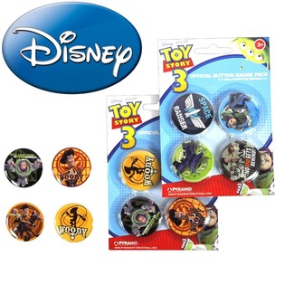 4-PIECE DISNEY TOY STORY BUTTON SET (24st).