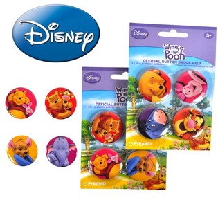 Disney Winnie the Pooh 4-Piece Button Badge Set (24 pcs)