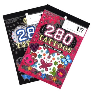 TATTOO STICKER BOOKS WITH STICKERS 280 (24st).