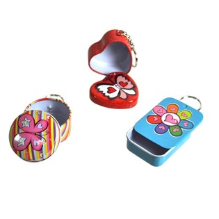 Metal Storage Boxes on Keychain (24 pcs)