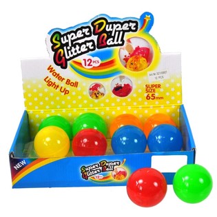 Colorful Bouncy Balls Without Light in Display Box (12 pcs)