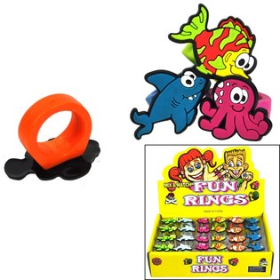 CHILDREN RINGS IN DISPLAY - MODEL: MARINE ANIMALS (24st).