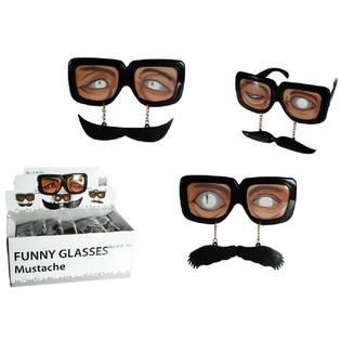 FUNNY GLASSES WITH MUSTACHE IN DISPLAY (36st).