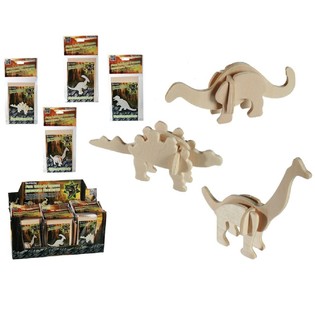 Wooden Dinosaur 3D Puzzle in Display (72 pcs)
