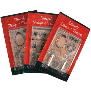 DISPOSABLE TRANSPARENT CHRISTMAS STAMPS (12st).
