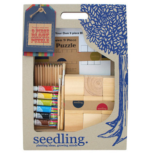 Seedling DIY Kit - Design Your Own 9-Piece Wooden Block Puzzle