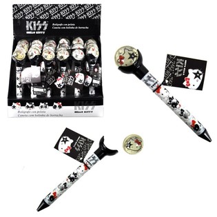 HELLO KITTY - 2 IN 1 BOUNCY BALL & BALLPOINT PEN - BLACK (24 pcs)