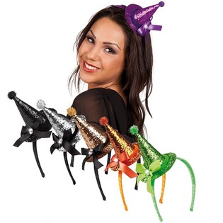Witch Hat Headband with Glitter (6 pcs)