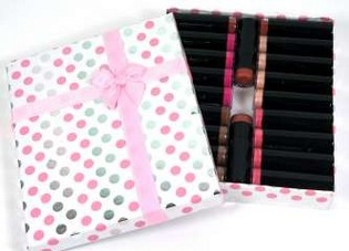 Lipstick 5 Assorted Colors with Pink Packaging (20 pcs)