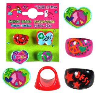 4-PIECE SET CHILDREN'S RINGS ON MAP (15sets)