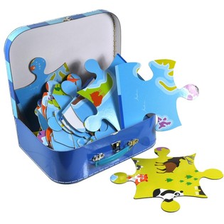 BIG WORLD MAP PUZZLE IN SUITCASE