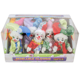 Porcelain Clowns in Display Box (12 pcs.)