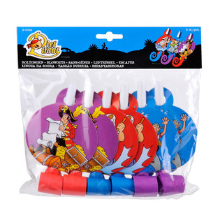 6 Pieces PIET PIRATE BIG ROLTONG TOETERS (12pcs)