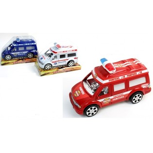 MIX COLOR, GREAT POLICE / AMBULANCE FRICTION VEHICLES ON BLISTER (6pcs)