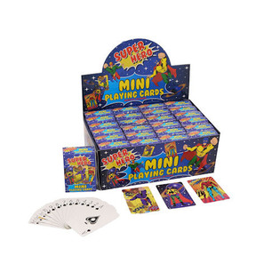 MINI PLAYING CARDS - MODEL: SUPER HERO IN DISPLAY (24st.)